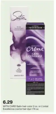 CVS Satin hair color 2 oz. or l' oréal excellence creme hair dye 1.74 oz offer