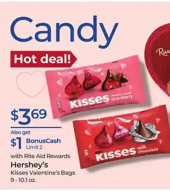 Rite Aid Hershey's kisses valentine's bags offer