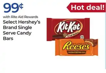 Rite Aid Select hershey's brand single serve candy bars offer