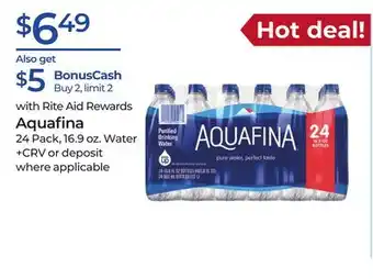 Rite Aid Aquafina offer