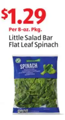 Aldi Little salad bar flat leaf spinach offer