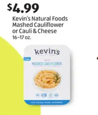 Aldi Kevin's natural foods mashed cauliflower or cauli & cheese offer