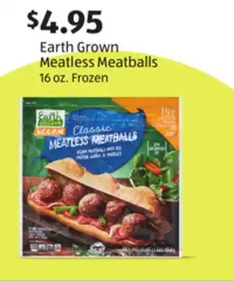 Aldi Earth grown meatless meatballs offer