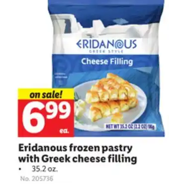 Lidl Eridanous frozen pastry with greek cheese filling offer