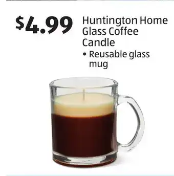 Aldi Huntington home glass coffee candle offer