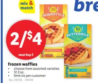 Lidl Frozen waffles offer