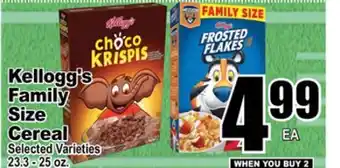 Superior Grocers Kellogg's family size cereal offer