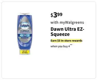 Walgreens Dawn ultra ez- squeeze offer