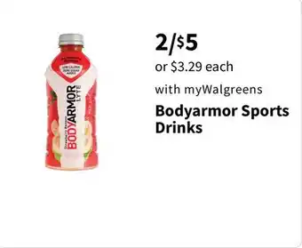 Walgreens Bodyarmor sports drinks offer