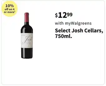Walgreens Select josh cellars, 750ml offer