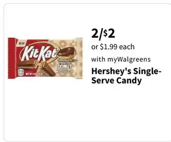 Walgreens Hershey's single- serve candy offer