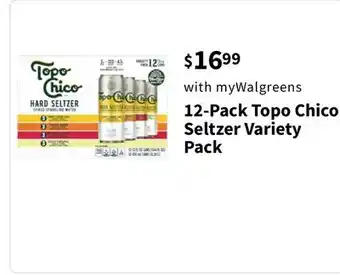 Walgreens 12-pack topo chico seltzer variety pack offer