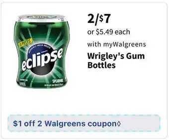 Walgreens Wrigley's gum bottles offer