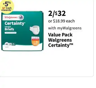 Walgreens Value pack walgreens certainty offer