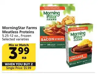 Albertsons Morningstar farms meatless proteins offer