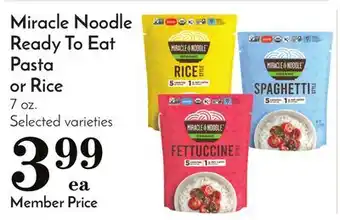 Pavilions Miracle noodle ready to eat pasta or rice offer
