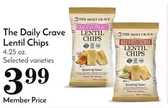 Pavilions The daily crave lentil chips offer