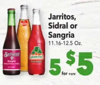 Vallarta Supermarkets Jarritos, sidral or sangria offer