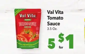 Vallarta Supermarkets Val vita tomato sauce offer