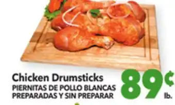 Vallarta Supermarkets Chicken drumsticks / piernitas de pollo blancas preparadas y sin preparar offer