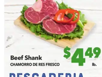 Vallarta Supermarkets Beef shank/chamorro de res fresco offer