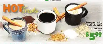 Vallarta Supermarkets Champurrado, café de olla or avena offer
