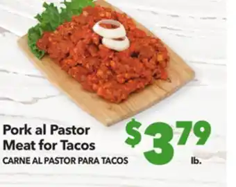 Vallarta Supermarkets Pork al pastor meat for tacos/carne al pastor para tacos offer