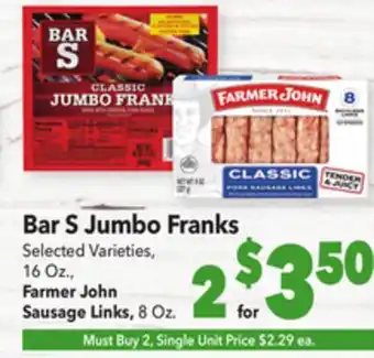 Vallarta Supermarkets Bar s jumbo franks offer