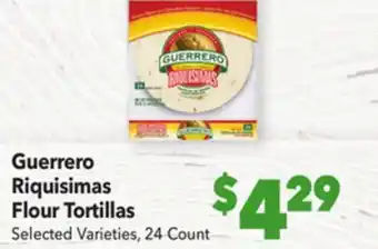 Vallarta Supermarkets Guerrero riquisimas flour tortillas offer