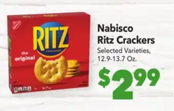 Vallarta Supermarkets Nabisco ritz crackers offer