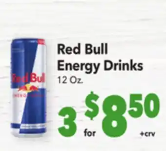 Vallarta Supermarkets Red bull energy drinks offer