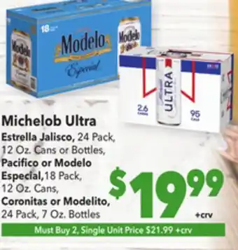 Vallarta Supermarkets Michelob ultra offer