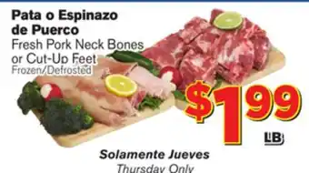 El Super Fresh Fresh pork neck bones pork or cut-up offer