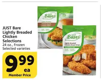 Vons Just bare lightly breaded chicken selections offer