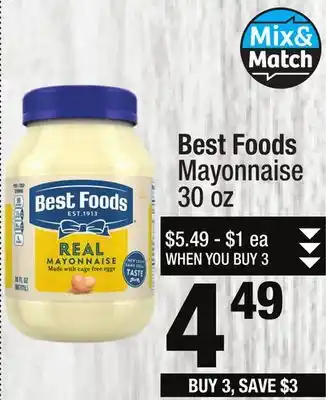 Super King Markets Best foods mayonnaise offer