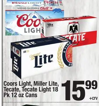 Super King Markets Coors light, miller lite, tecate, tecate light offer