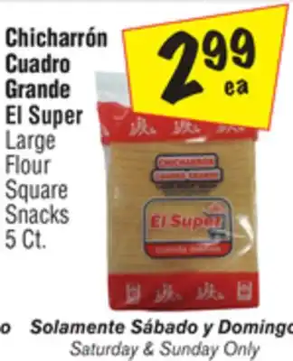El Super Large flour square snacks offer