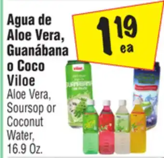 El Super Aloe vera, soursop or coconut water offer