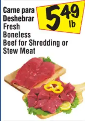 El Super Fresh boneless beef for shredding or stew meat offer