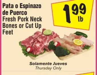 El Super Fresh pork neck bones or cut up feet offer