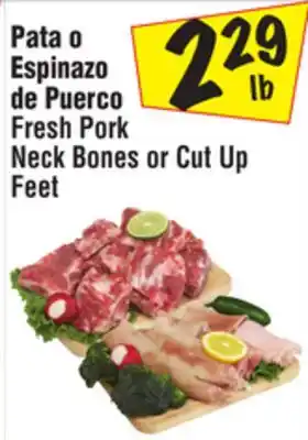 El Super Fresh pork neck bones or cut up feet offer