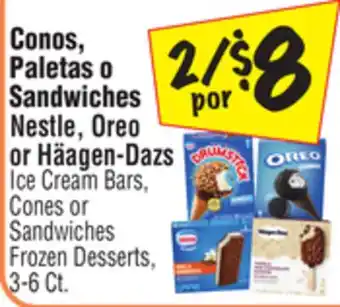 El Super Ice cream bars, cones or sandwiches frozen desserts offer