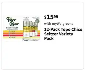 Walgreens 12-pack topo chico seltzer variety pack offer