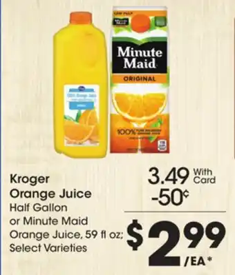 Kroger Kroger orange juice offer