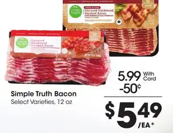 Kroger Simple truth bacon offer
