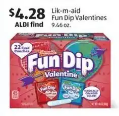 Aldi Lik-m-aid Fun Dip Valentines offer