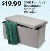 Aldi SOHL Furniture Rectangular Storage Ottoman offer