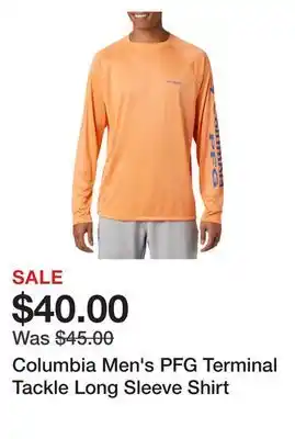 Dick's Sporting Goods Columbia men's pfg terminal tackle long sleeve shirt offer