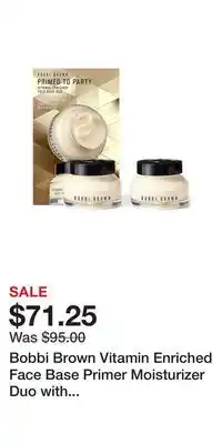 Nordstrom Bobbi brown vitamin enriched face base primer moisturizer duo with vitamin c + hyaluronic acid (limited edition) $134 value offer