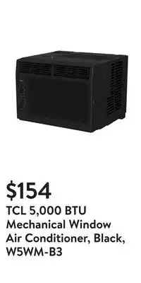 Walmart Tcl 5,000 btu mechanical window air conditioner, black, w5wm-b3 offer